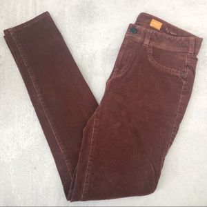 Anthropologie Pilcro Corduroy Skinny Pants Size 27